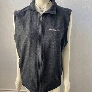 Columbia Sportswear Women's Size L Full Zip Sleeveless Fleece Vest Gray